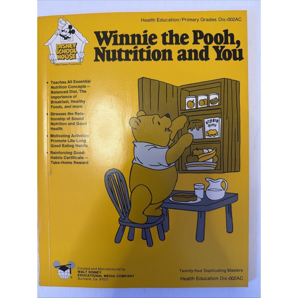 Disney School House Winnie The Pooh Nutrition And You Language Arts Dis 002AC